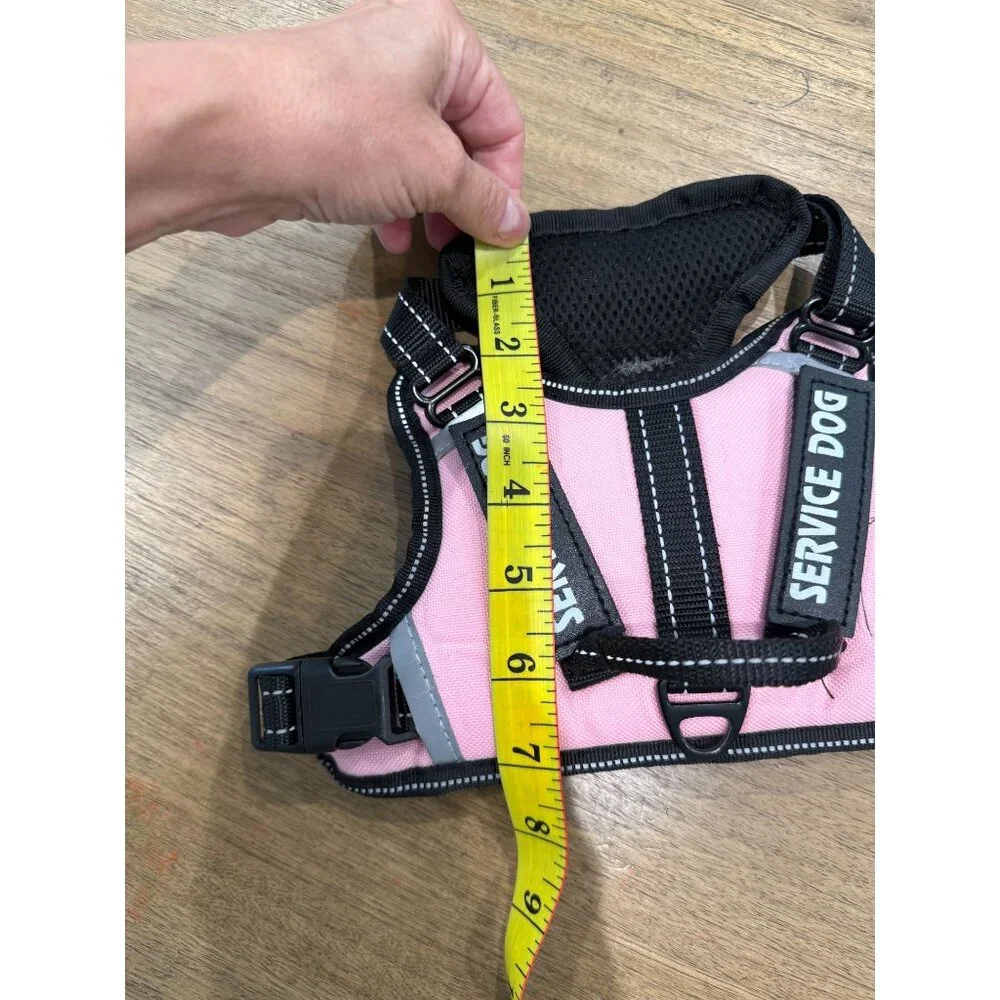 Pink Reflective Dog Harness, size small
